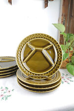 Lot of 8 Sarreguemines France Slipper Fondue Plates 24cm 5.2kg