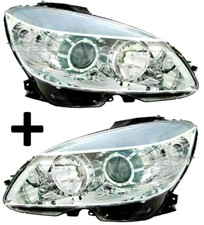 PHARE AVANT +DROIT GAUCHE ÉLECTRIQUE + MOTEUR H7 H7 MERCEDES C W204 S204 2007-