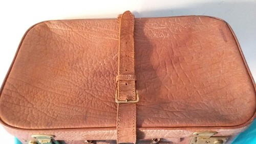 Ancienne petite valise cuir - valise, en