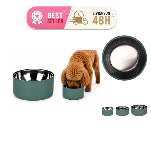 Gamelle chien xara verte inox - chien,