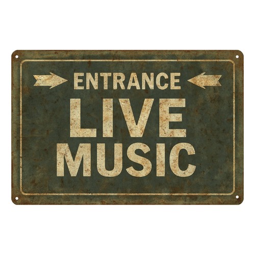 Panneau tôle live music - tôle,