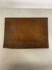 All leather bag I guess Military initials AV at crescent,