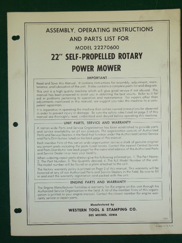 Western tool rotary mower - western,