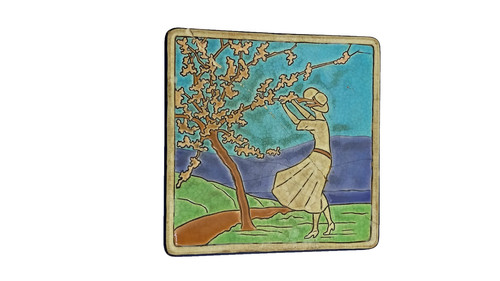 Ancien dessous plat - plat, emaux
