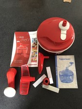TUPPERWARE - QUICK CHEF 3 - CUISINE - HACHOIR - BATTEUR MANUEL - ROUGE