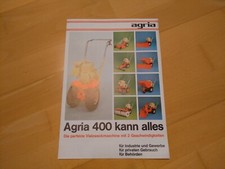 Agria 400 multi purpose machine brochure single axle implement carrier