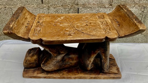 Tabouret banc ancien en bois - banc,