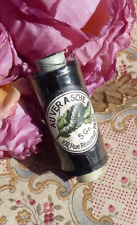 Antique haberdashery, OLD SPOOL BLACK SILK THREAD "SILKWORM" circa 1900