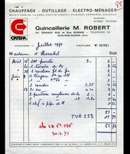DUN-sur-AURON (18) CHAUFFAGE OUTILLAGE QUINCAILLERIE "Maurice ROBERT" 1971