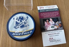 Rick Jeanneret Signed Autograph Auto Buffalo Sabres Puck JSA COA RARE