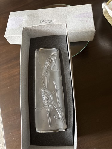 Lalique crystal lune vase - crystal, vase-