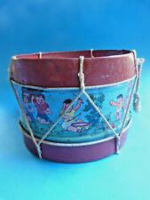Antique Toy - Sheet Metal Drum with Kids Playing Decor - Year 50