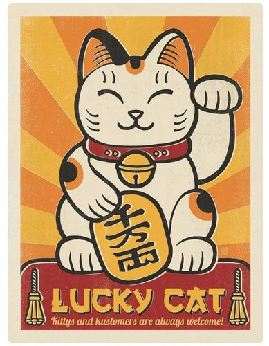 Plaque décorative maneki - plaque, neko