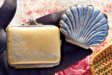 DUO of 2 OLD COIN HOLDERS communicant 1900 and silver shell 19th century