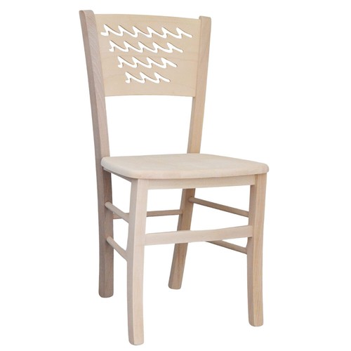 Chaise bois capri brute de - chaise,