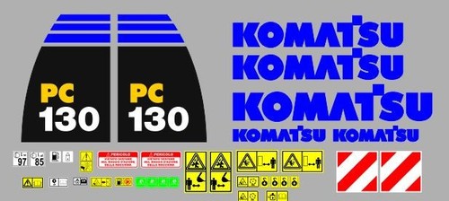 Komatsu 130 autocollants - pc, 3