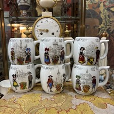 6 anciennes chopes a biere alsacienne decor alsacien