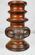 antique large lamp foot ball turning mahogany wood