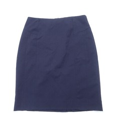 H&M Pencil Skirt Womens 8 Navy Blue Polyester Lining Classic Formal Overlap Wrap