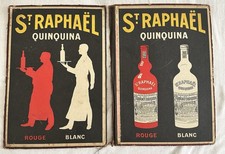 old advertising menu holder. Saint Raphael Quinquina. 2 cartons