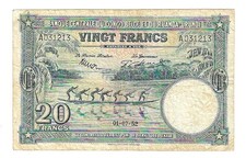 Belgique , Congo Belge, 20 Francs , 1952 , TTB  à saisir
