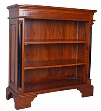 Acajou Étagère Bois Massif Bibliothèque Antique Etagère Verticale Colonnes Neuf