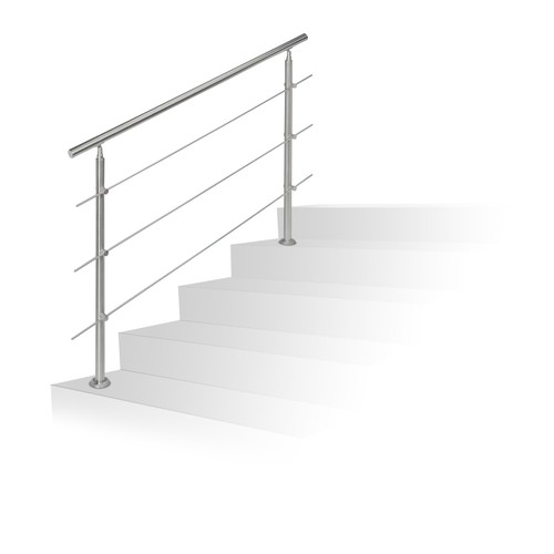 Rampe escalier acier - en,