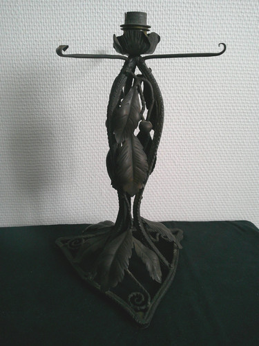 Pied lampe art deco fer - art,
