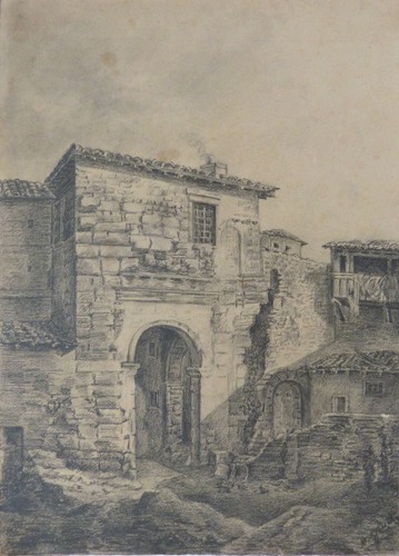 Porte chateau rempart - d'un,
