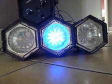 jeu de lumière soirée fête DJ ambiance multicolore TBE bleu jaune rouge