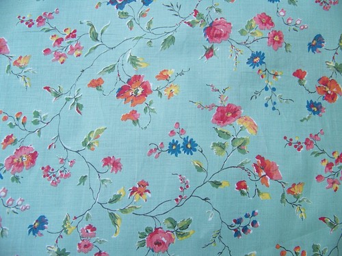 Ancien coupon tissu coton - de,