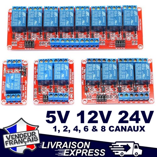 Module 12v 24v relais - 5v,