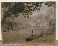 Ancienne huile sur panneau