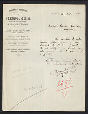 EGREVILLE (77) STONE & MARBLE TAILOR "Désiré VERGNOL" in 1914