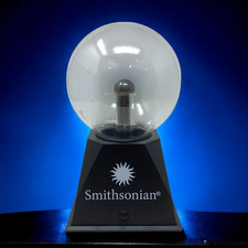 Smithsonian Plasma Ball Lamp Light Touch Sensitive Sound & Music Responsive