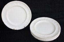 6 assiettes plates en faïence