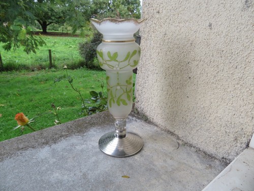 Ancien vase émaillé - ancien, décor