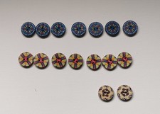 lot de 16 boutons en bois