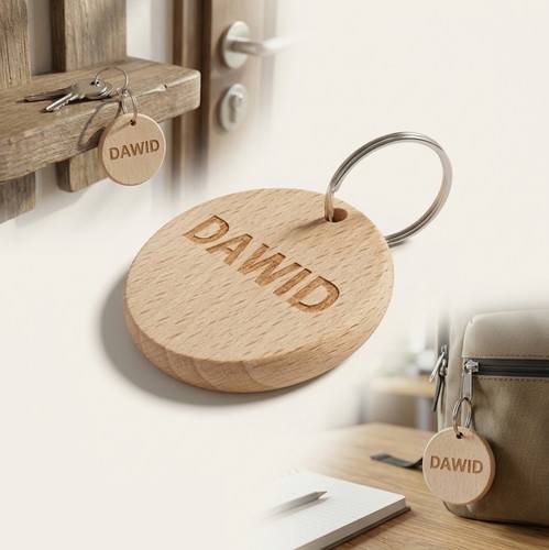 Porte clés pendentif bois - pendentif, en