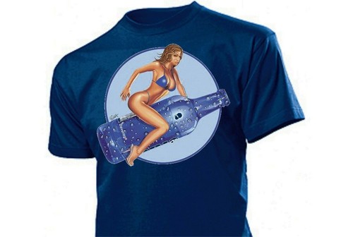 Shirt bleu bouteille babe - t-shirt,