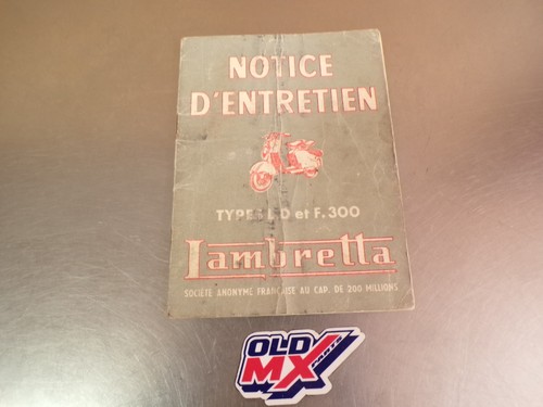 Notice entretien lambretta - notice,
