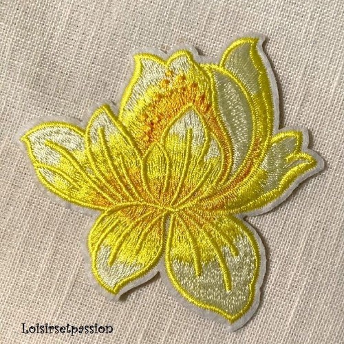 écusson patch fleur lotus - Écusson,