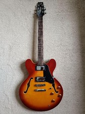 Semi Acoustic Electric Guitar Vantage 635V VS Sunburst with Soft Case
