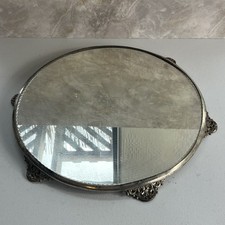 Antique Ornate Table Mirror Plateau Footed 16" Victorian Superior Silver Co.