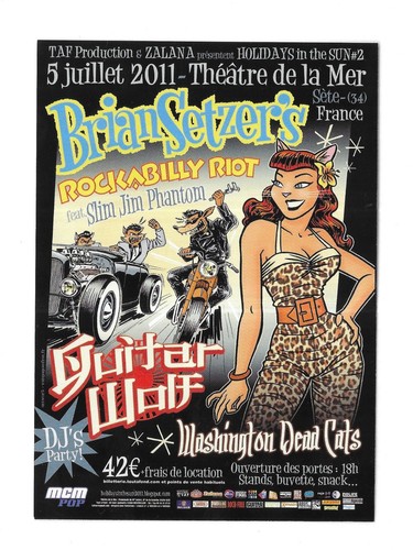 Flyer brian setzer concert - brian, setzer: