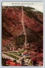 c1910 Mt. Manitou Scenic Incline In Colorado ANTIQUE Postcard