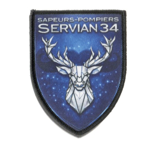 Ecussons pompiers servian sdis - ecussons,