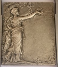 MÉDAILLE PLAQUE EN BRONZE ARGENTÉE RASUMNY MEDAL ART 