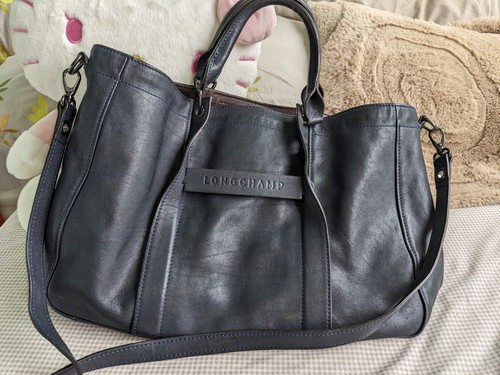 Sac main cuir longchamp - à, en