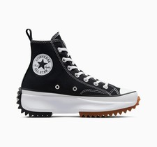 Converse Run Star Hike Plateforme En Toile Noire Et Blanche Toutes Tailles